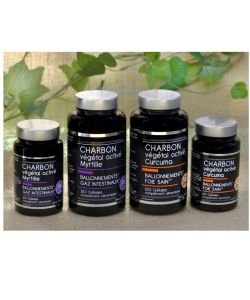 Activated Vegetable Charcoal + Turmeric, 60 capsules